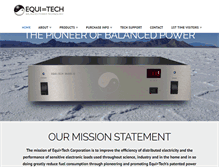 Tablet Screenshot of equitech.com